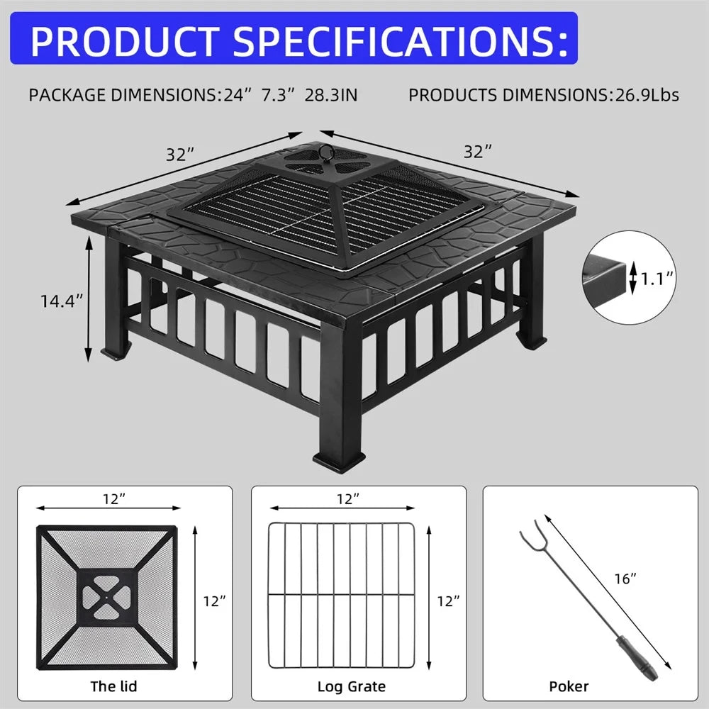 Outdoor Barbecue Grill / Firepit