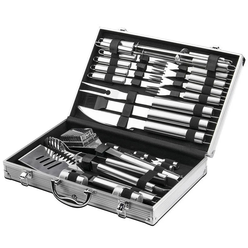 18 Piece Stainless Steel BBQ Set