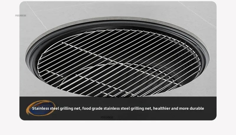 Outdoor Patio Heater & Round Barbecue Stove
