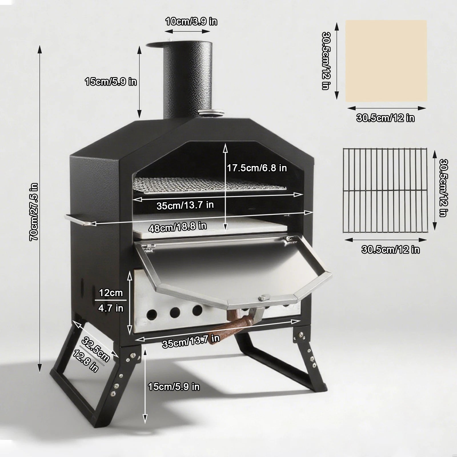 Portable Wood Fired Pizza Oven