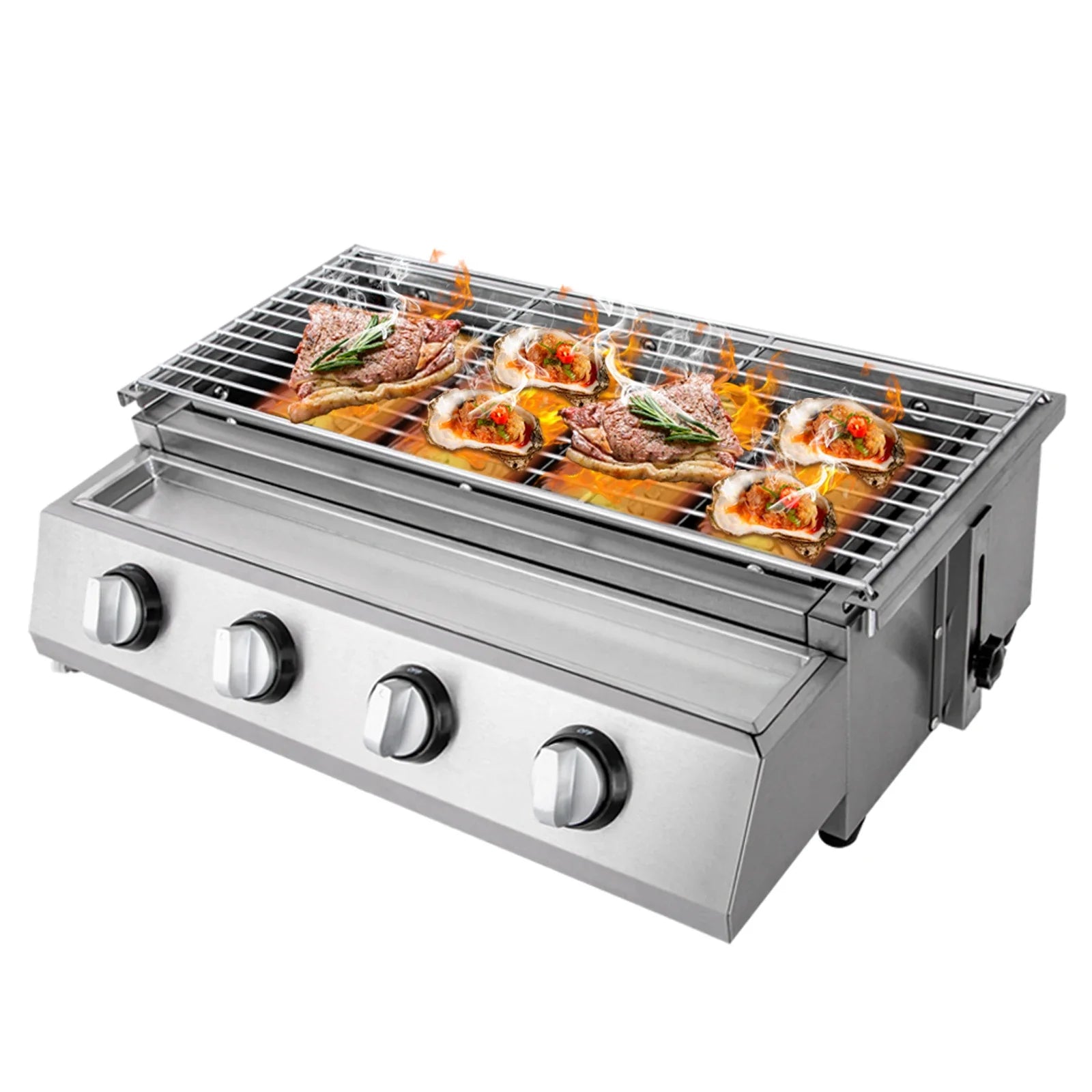 Smokeless Barbecue 4 Burners LPG Gas