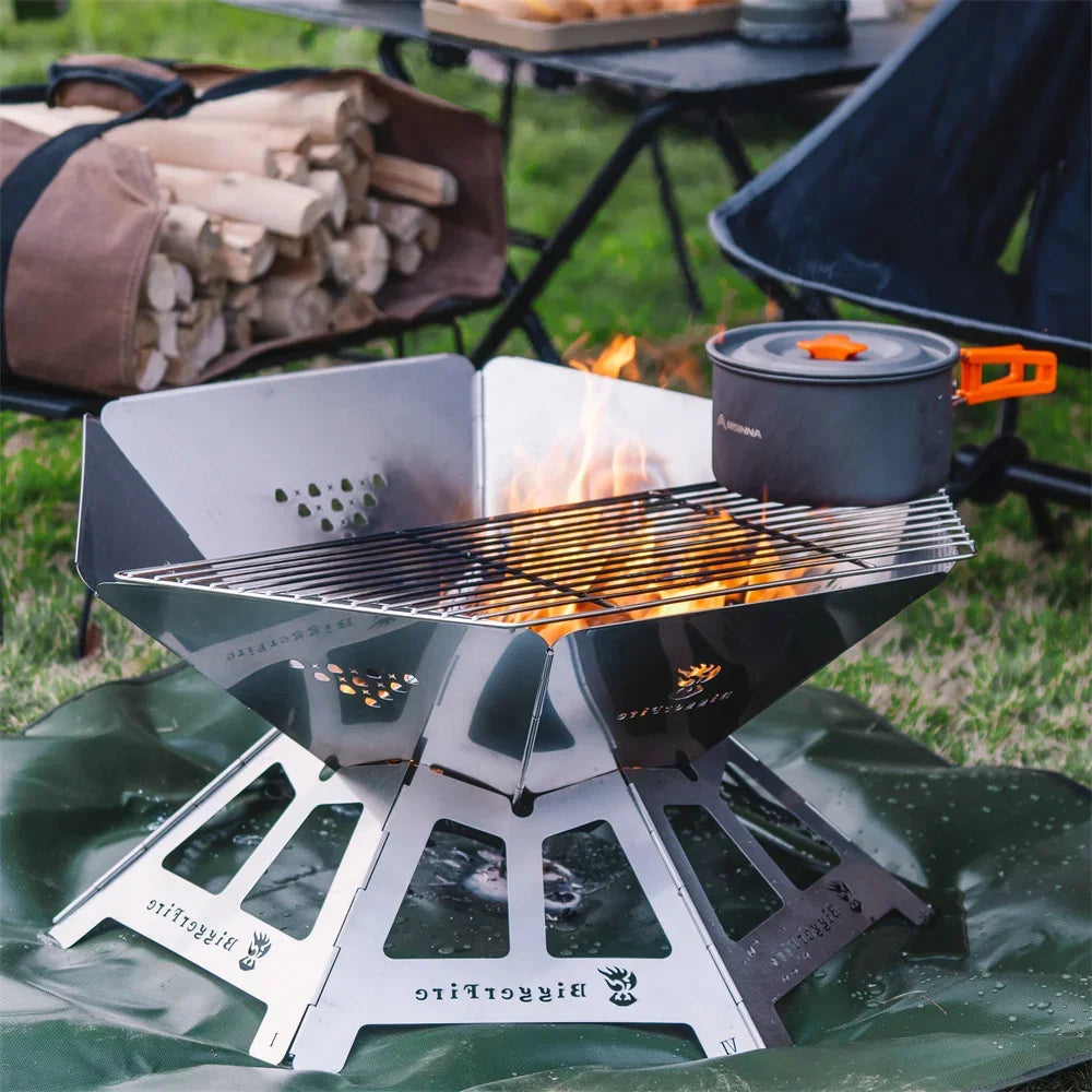 Stainless Steel Wood Burning Firepit