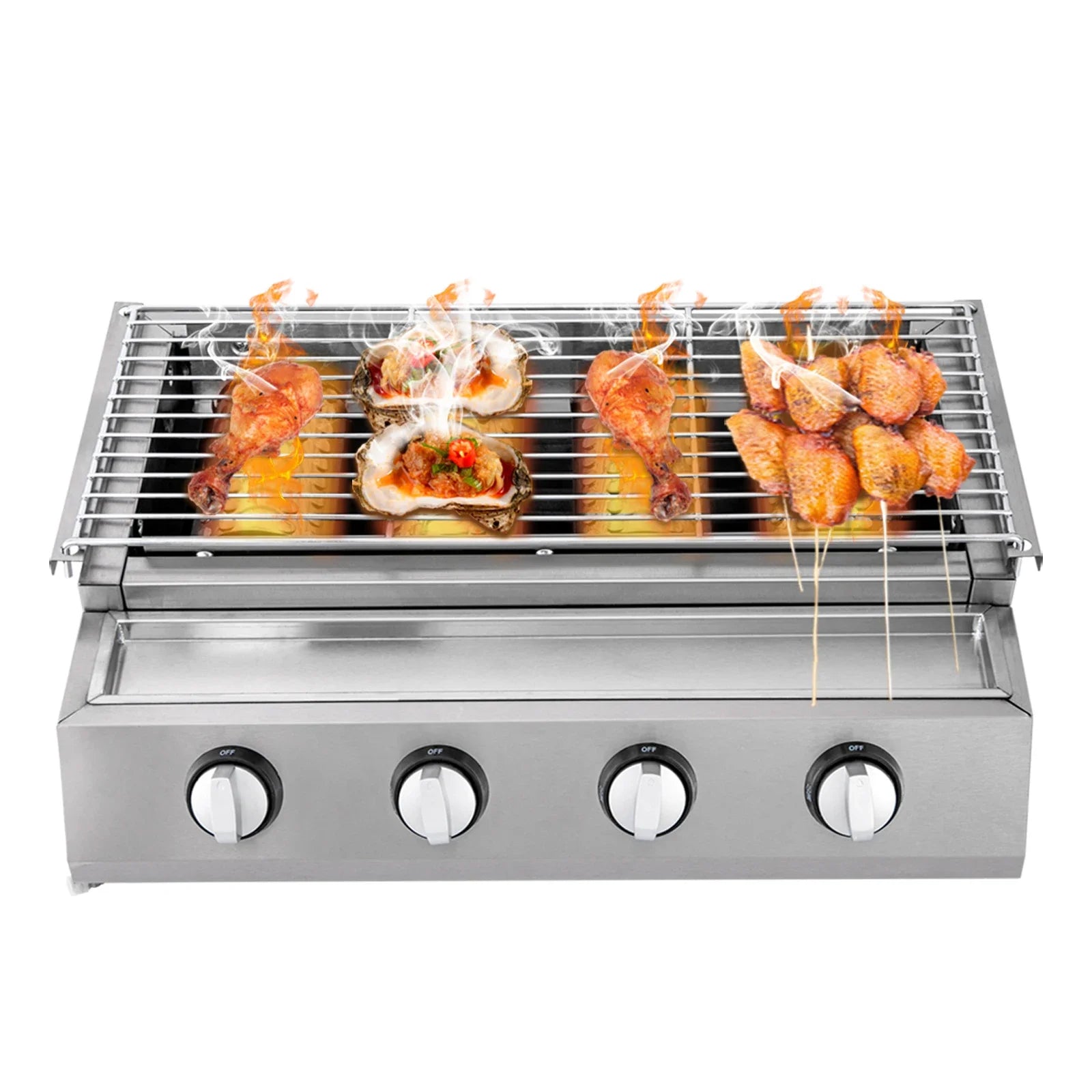 Smokeless Barbecue 4 Burners LPG Gas