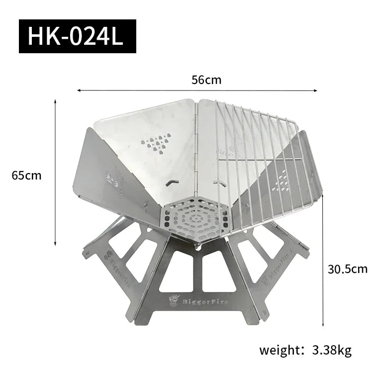 Stainless Steel Wood Burning Firepit